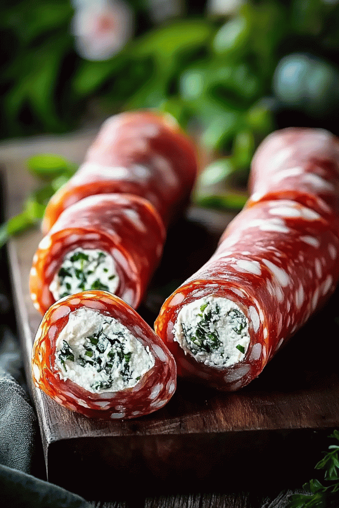 Salami Cream Cheese Rollups