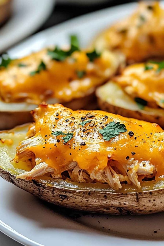 How to Make Best Cheesy Chicken Potato Skins