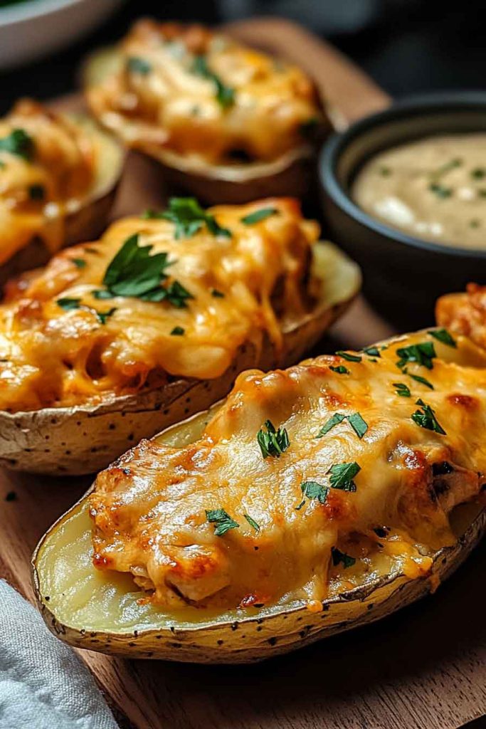 Best Cheesy Chicken Potato Skins