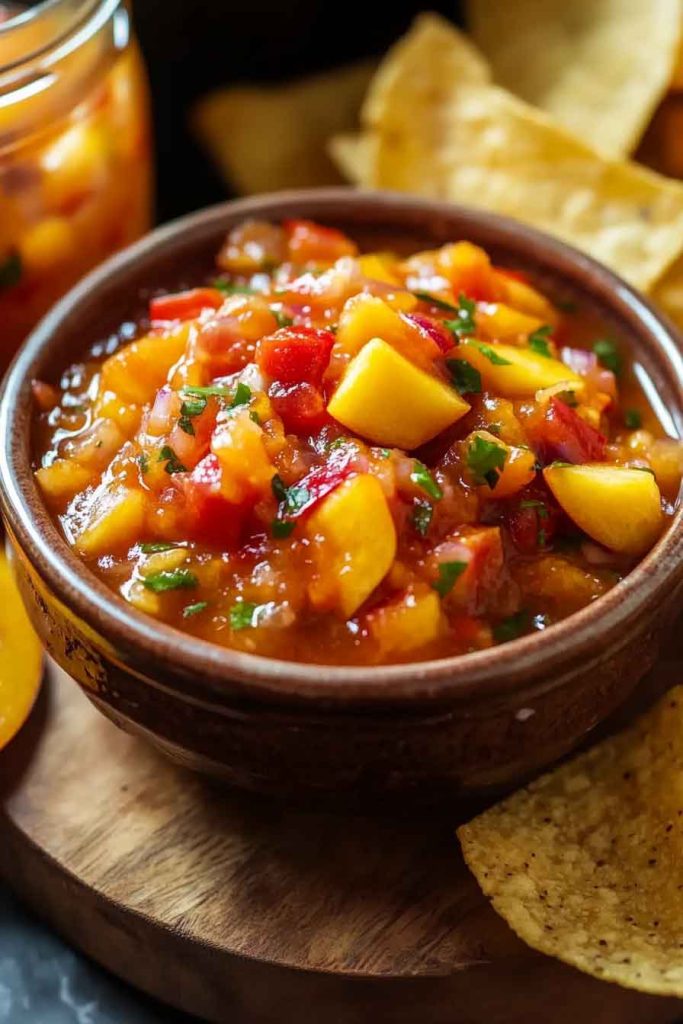 Canned Peach Salsa Sweet Smoky
