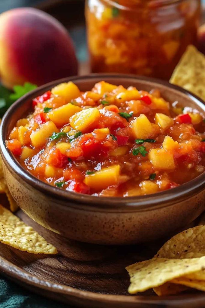 Canned Peach Salsa Sweet Smoky