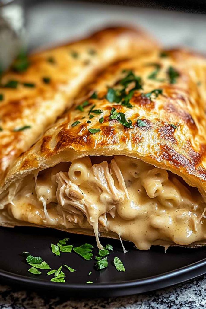 Chicken Alfredo Air Fryer Calzones