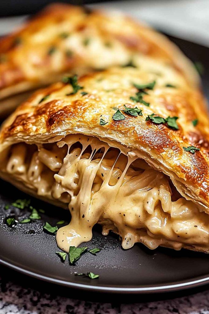 Chicken Alfredo Air Fryer Calzones