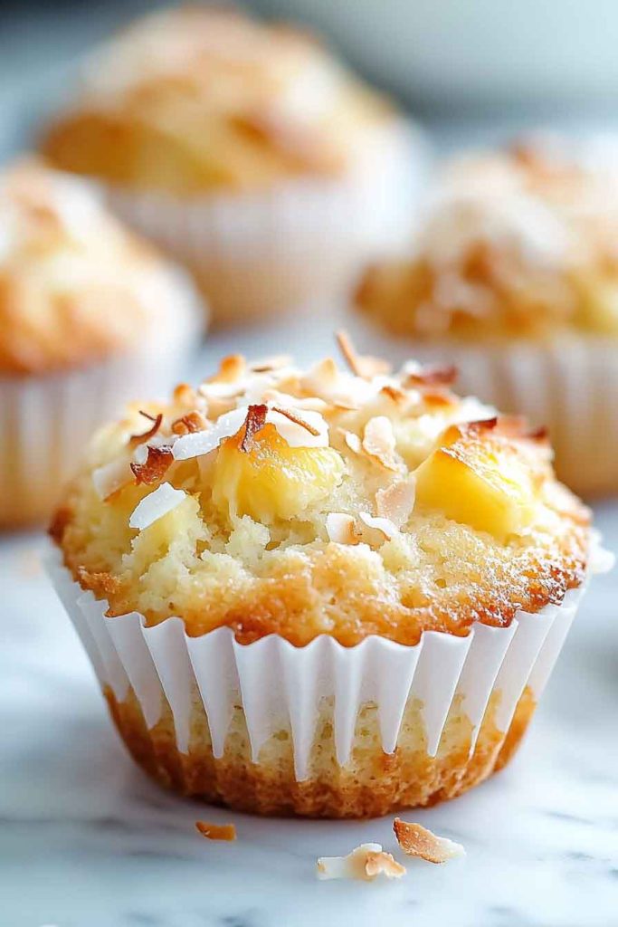 Coconut And Pineapple Cottage Cheese Muffins