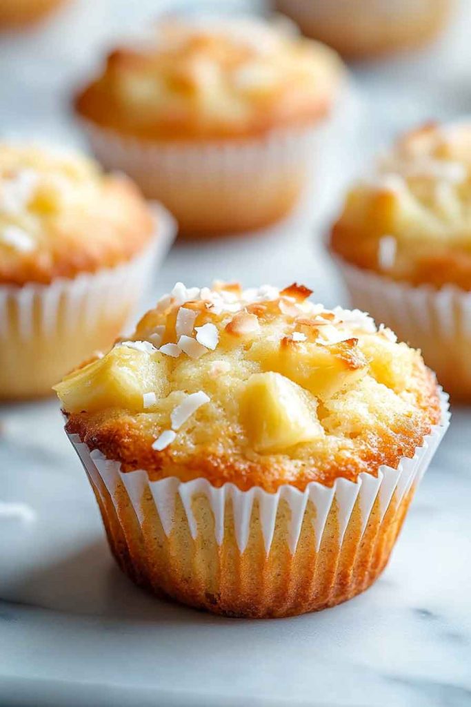 Coconut And Pineapple Cottage Cheese Muffins