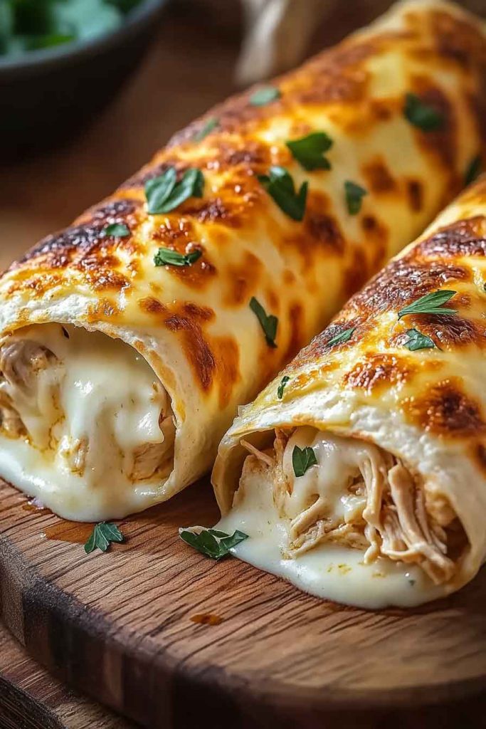 How to Make Delicious Cheesy Garlic Chicken Wraps