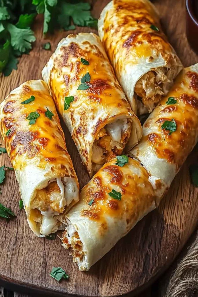 Ingredients for Delicious Cheesy Garlic Chicken Wraps