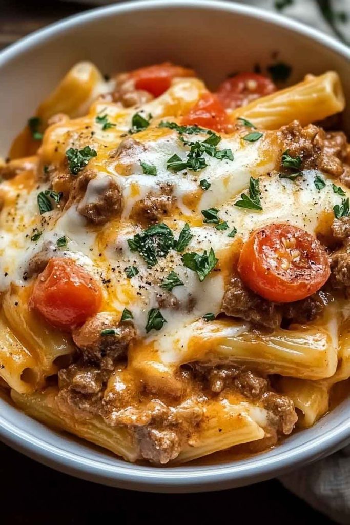 How to Serve Creamy Rotel Pasta Beef