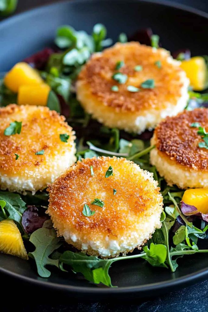 How to Make Fried Goat Cheese Honey Herbs