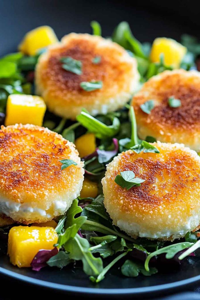 Ingredients for Fried Goat Cheese Honey Herbs