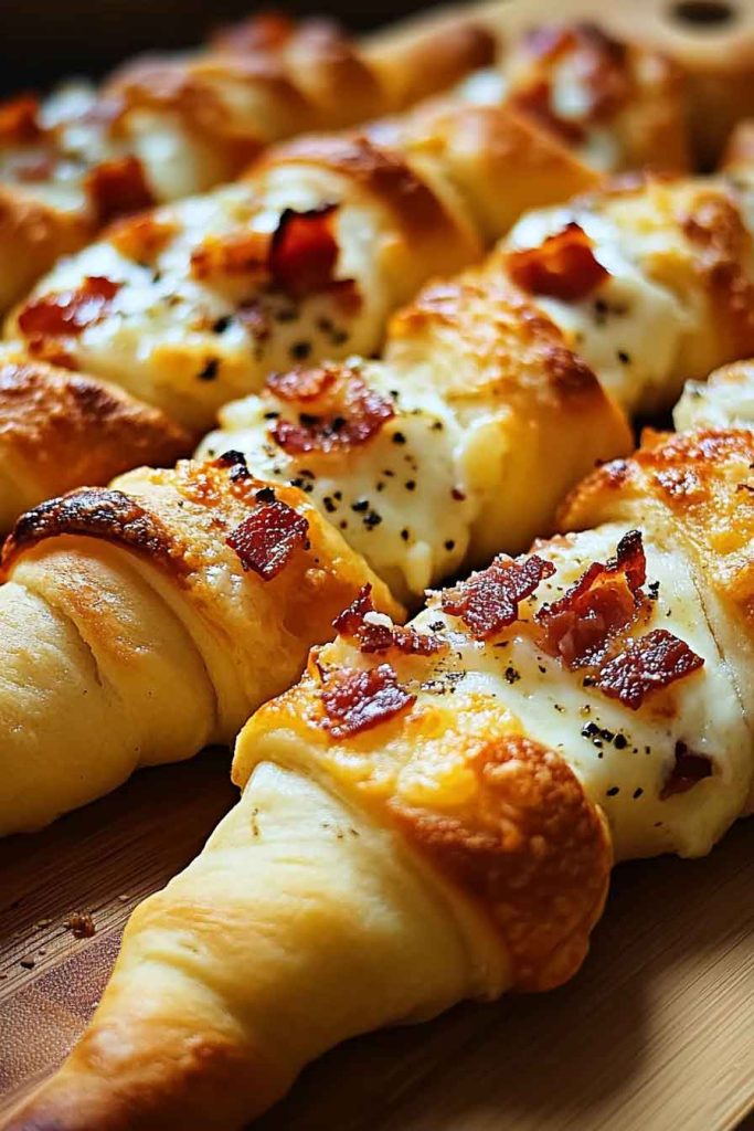 Garlic Butter Bacon Alfredo Pizza Twist
