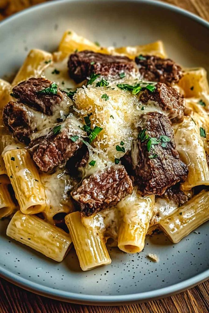 Variations for Garlic Butter Steak Tips Cheesy Rigatoni