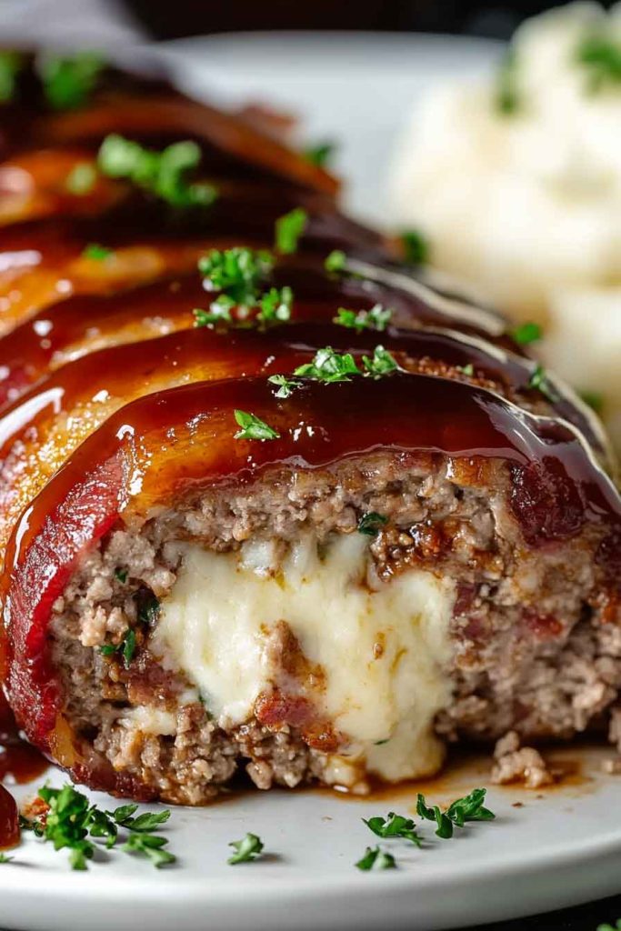 Ingredients for Mozzarella Stuffed Bacon Wrapped Meatloaf