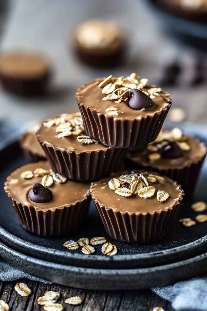 No Bake Peanut Butter Oat Cups