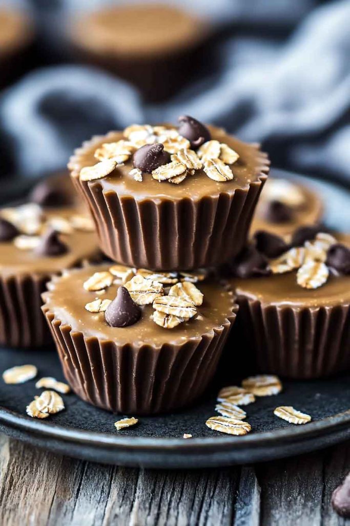 No Bake Peanut Butter Oat Cups