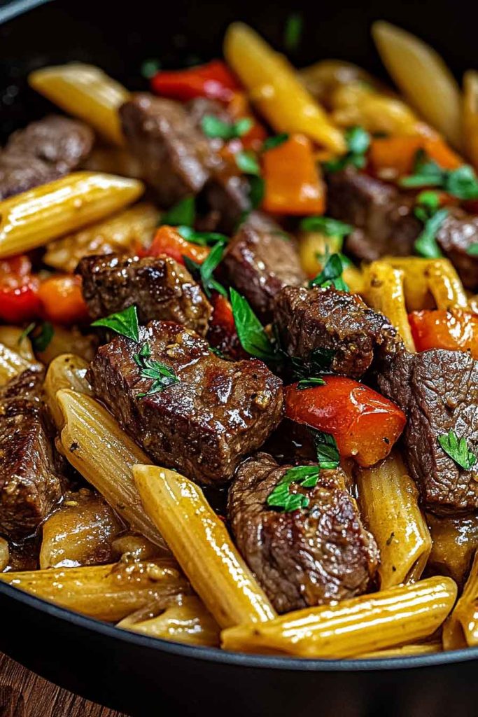Ingredients for One Pot Zesty Steak Pasta