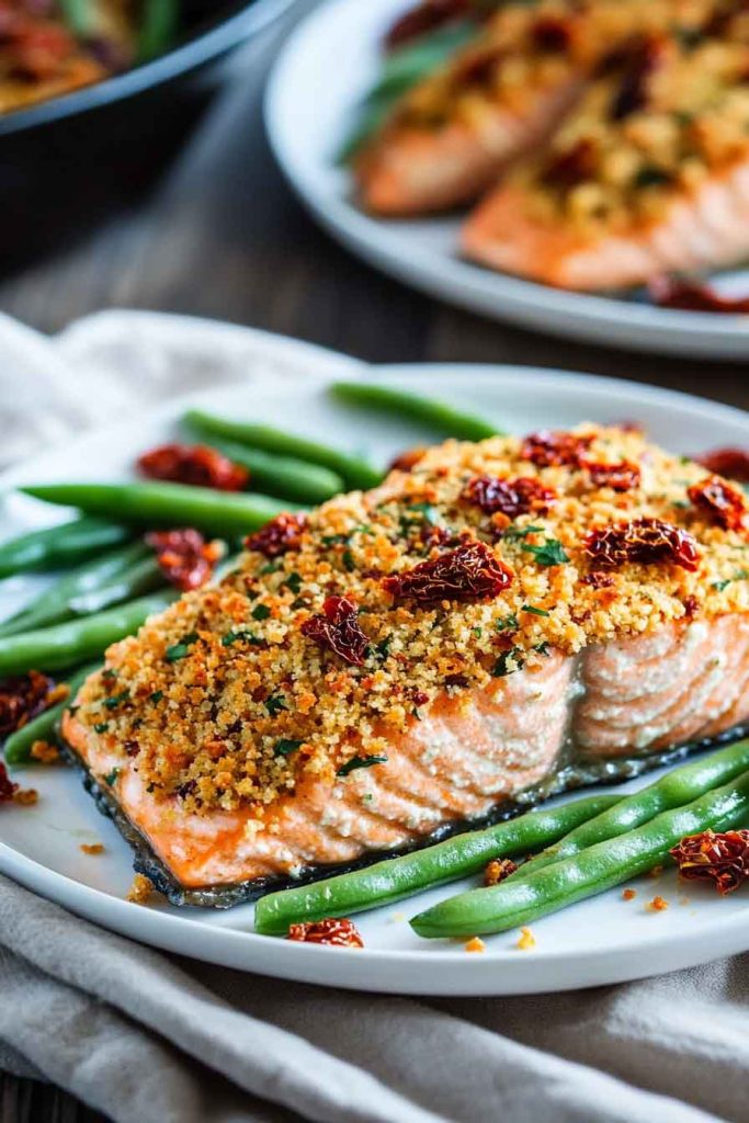 Ingredients for Sun Dried Tomato Parmesan Crusted Salmon