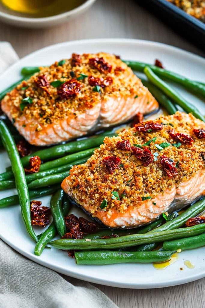 How to Make Sun Dried Tomato Parmesan Crusted Salmon