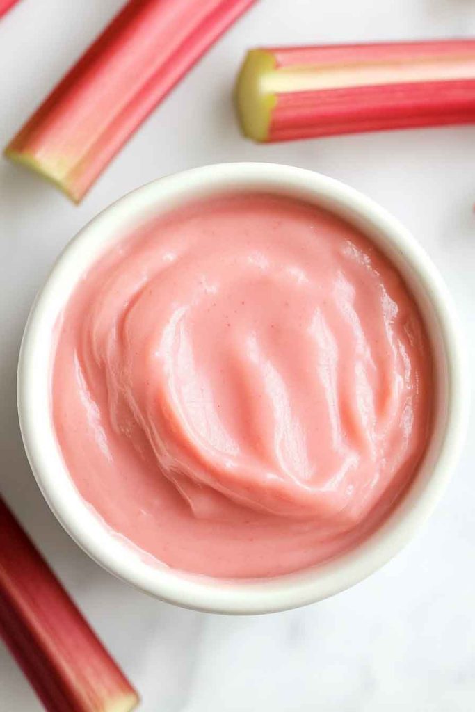 Ingredients for Tart Creamy Rhubarb Curd