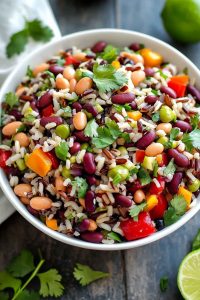 Three Bean Wild Rice Salad