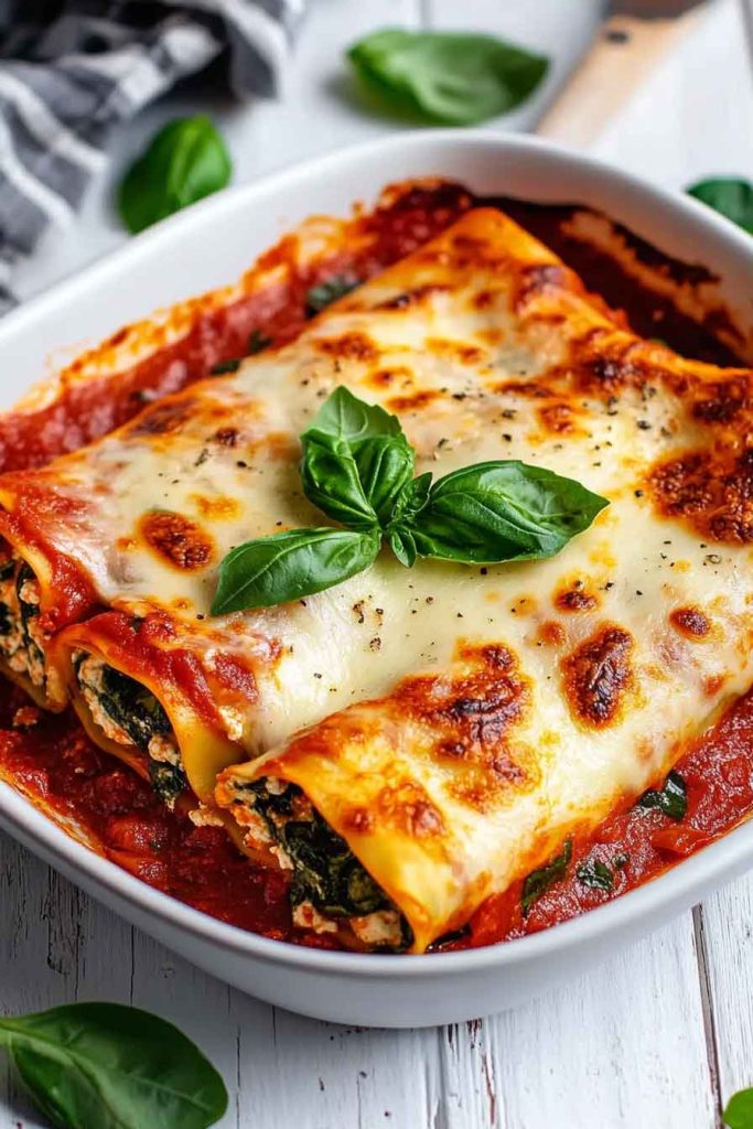 How to Make Baked Ricotta and Spinach Cannelloni 