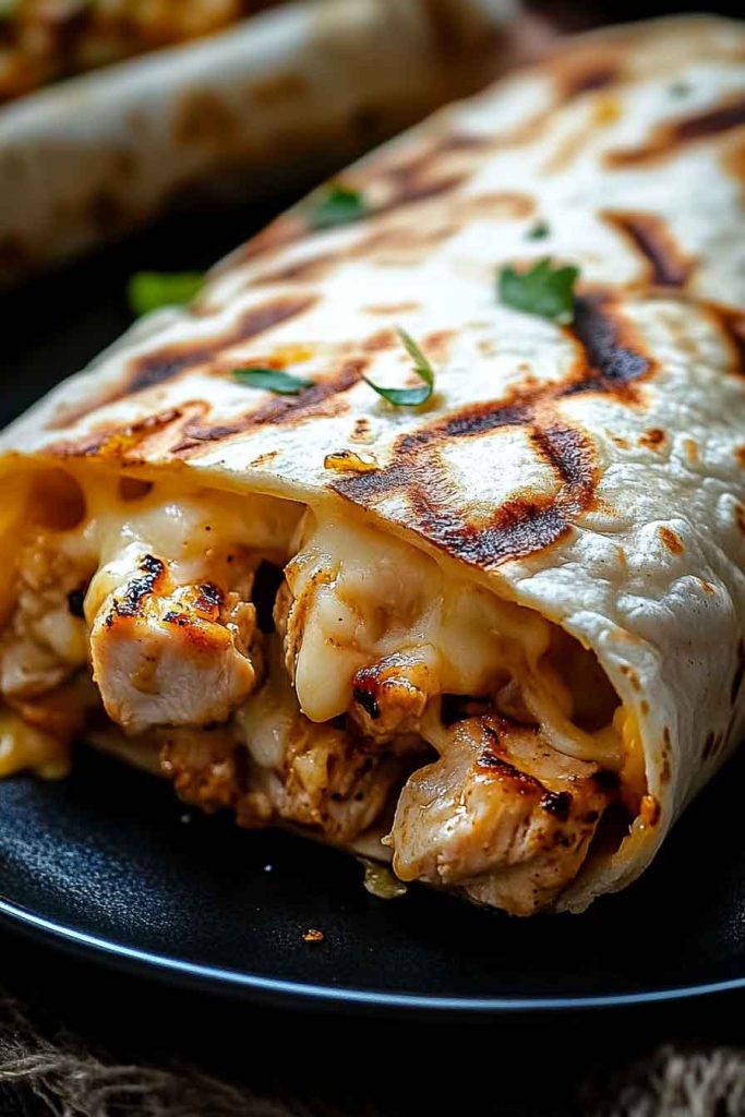How to Make Cheesy Garlic Chicken Wraps