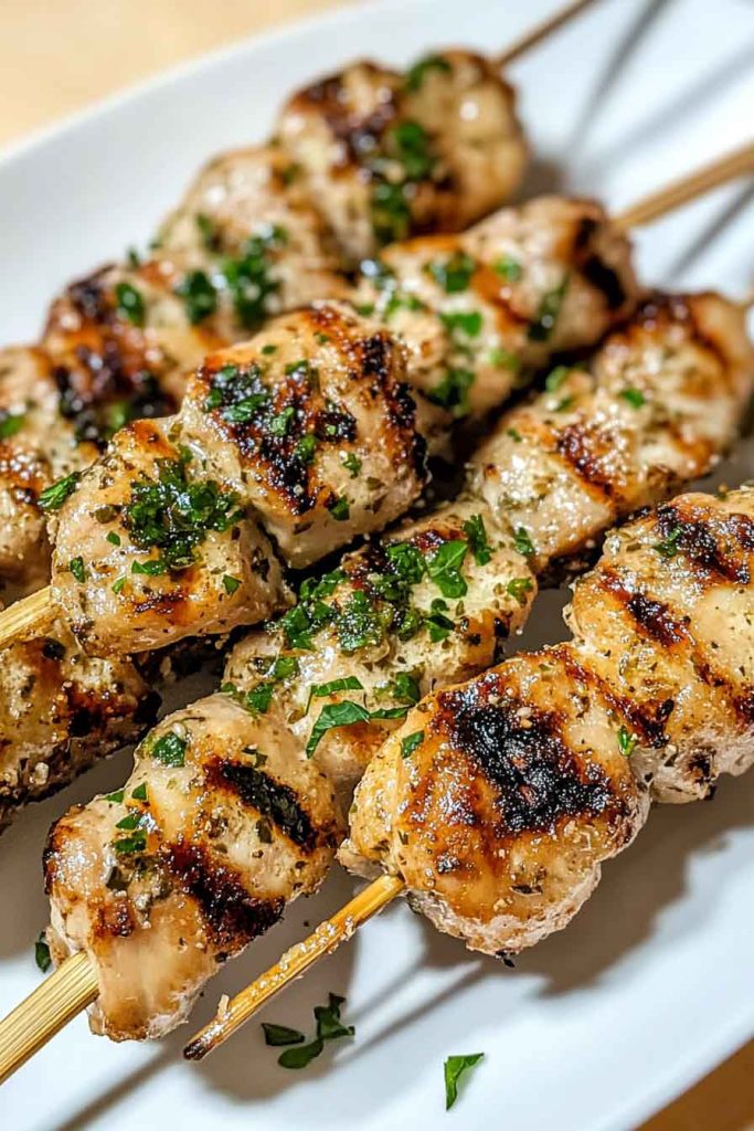How to Make Garlic Parmesan Chicken Skewers