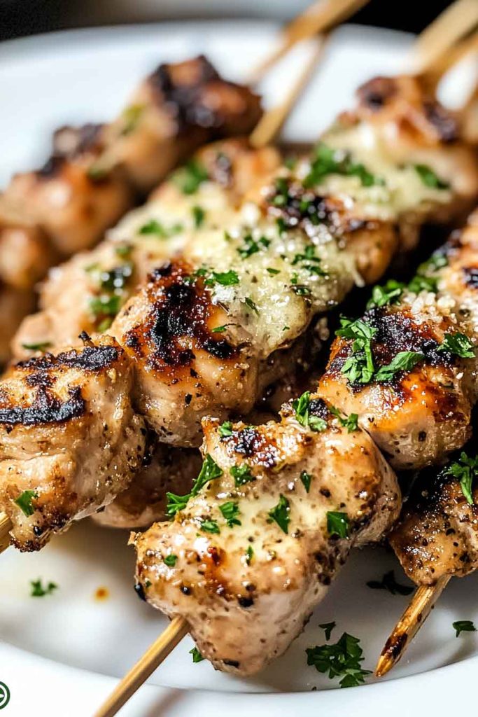 Best Garlic Parmesan Chicken Skewers