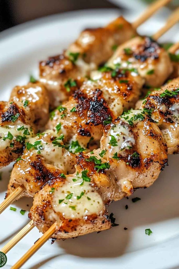 Best Garlic Parmesan Chicken Skewers