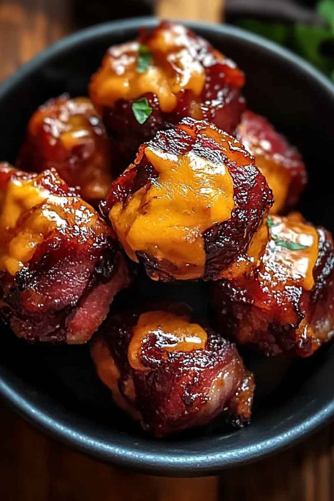 Cheddar Stuffed Bbq Bacon Bombs