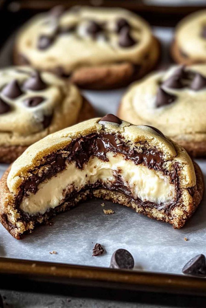 Cheesecake Stuffed Chocolate Chip Cookies