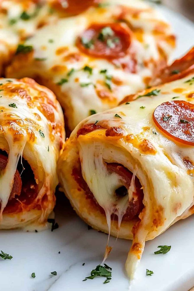 How to Make Cheesy Pepperoni Pizza Rollups 