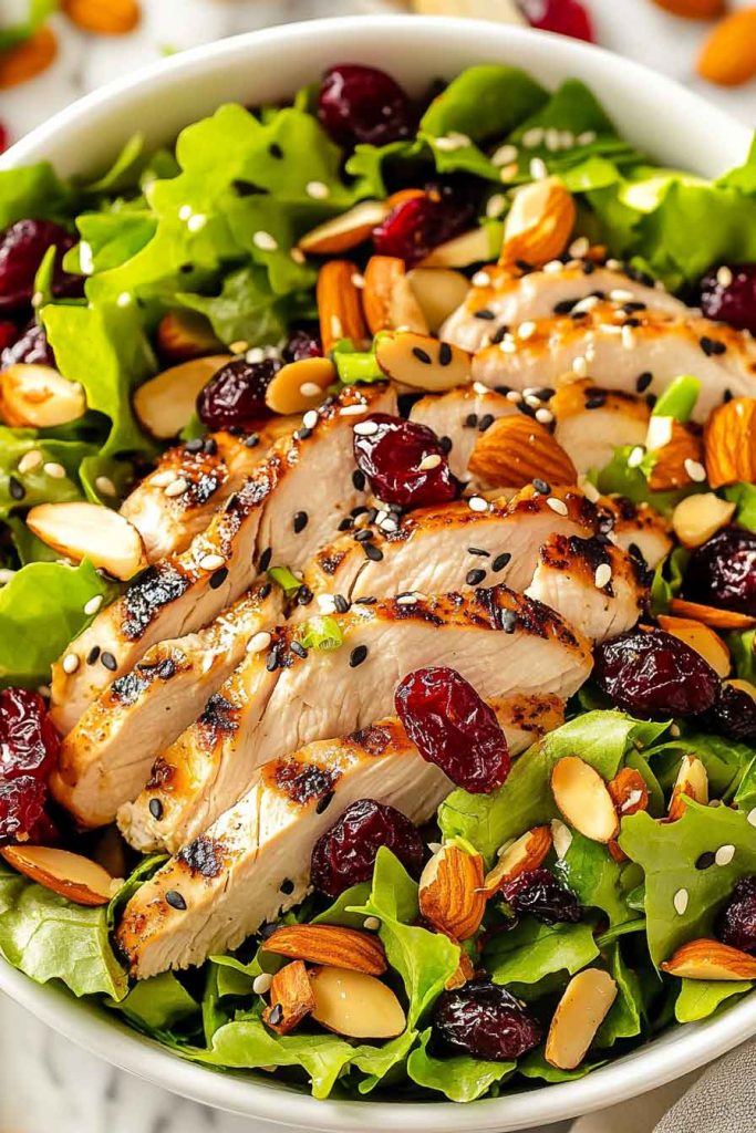 Easy Asian Chicken Cranberry Salade
