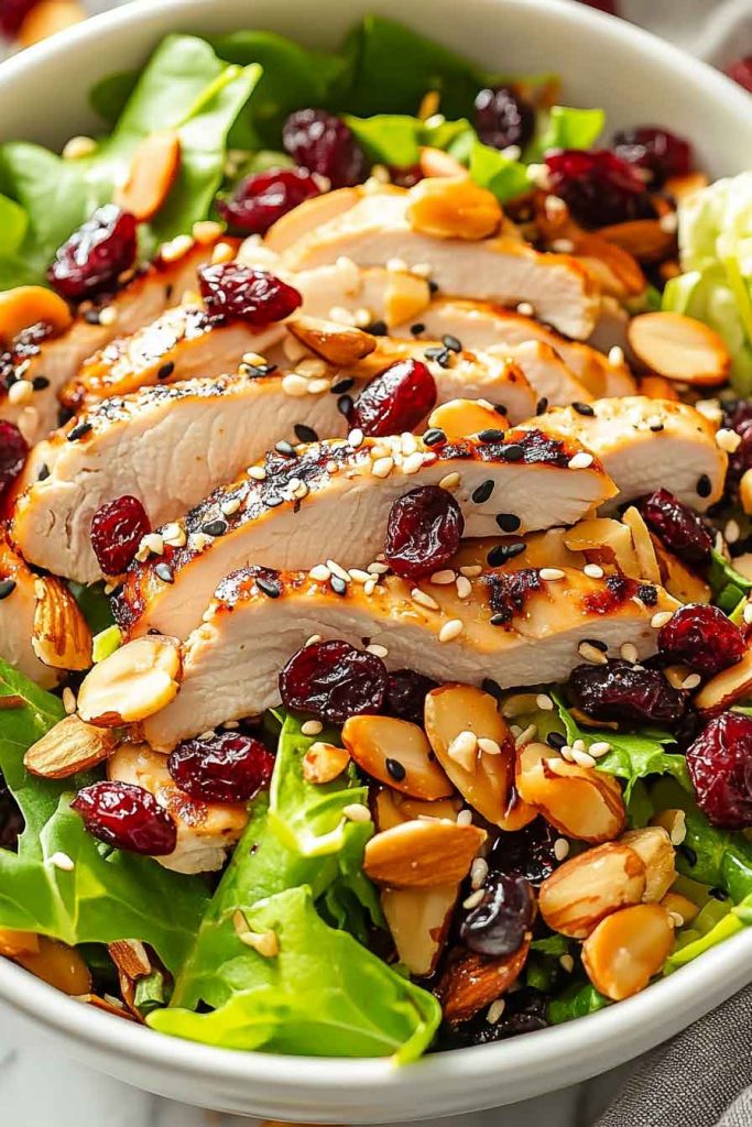 Easy Asian Chicken Cranberry Salade