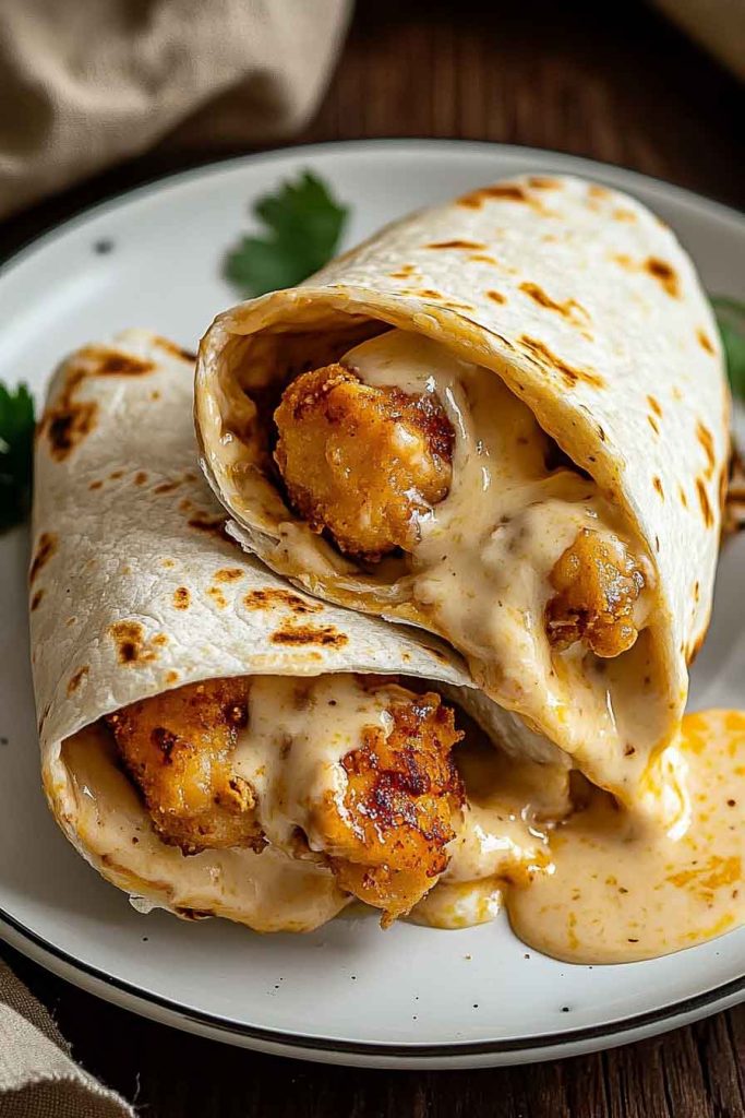 How to Make Easy Cheesy Garlic Chicken Wraps