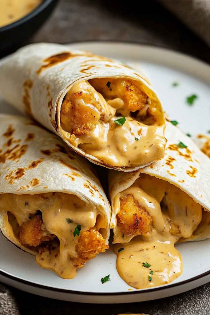 Ingredients for Easy Cheesy Garlic Chicken Wraps