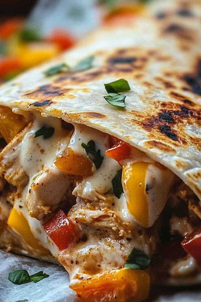 Easy Chicken Bell Pepper Burritos