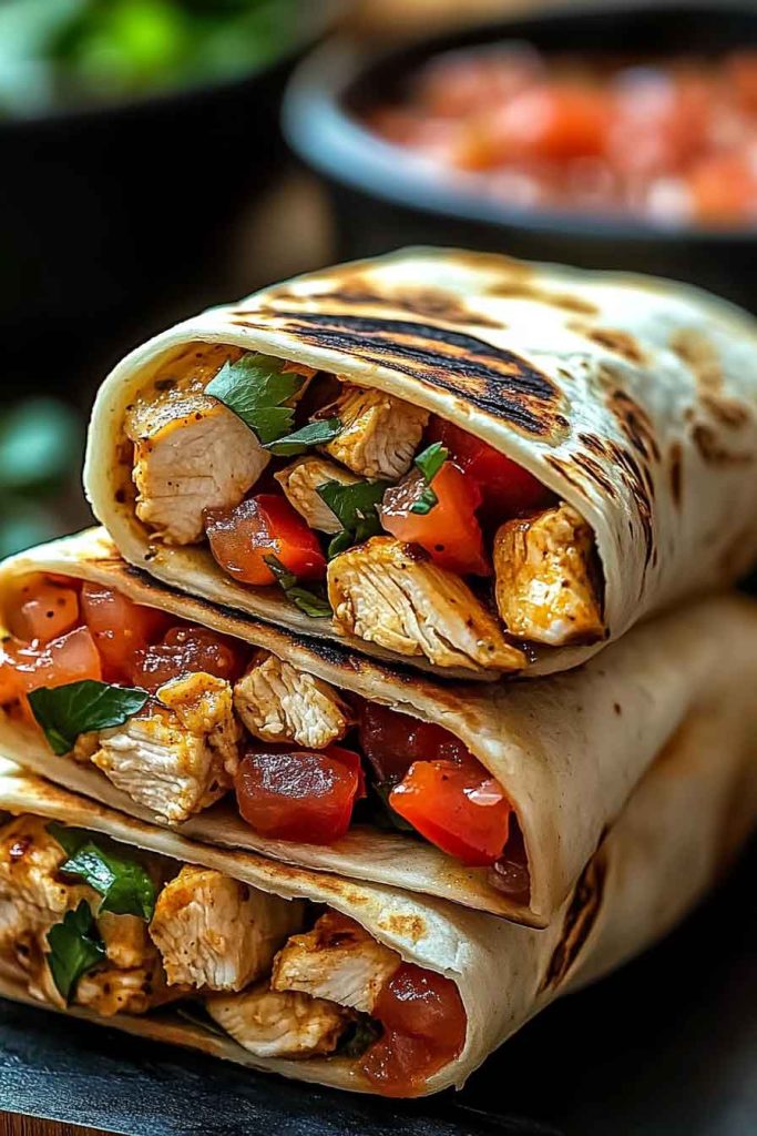 Easy Chipotle Ranch Chicken Burrito