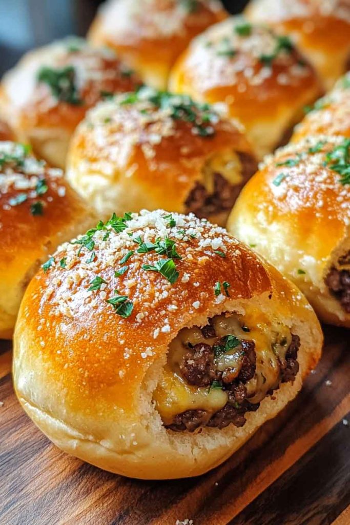 Ingredients for Easy Garlic Parmesan Cheeseburger Bombs