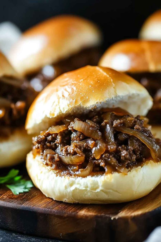 Ingredients for French Onion Beef Joes