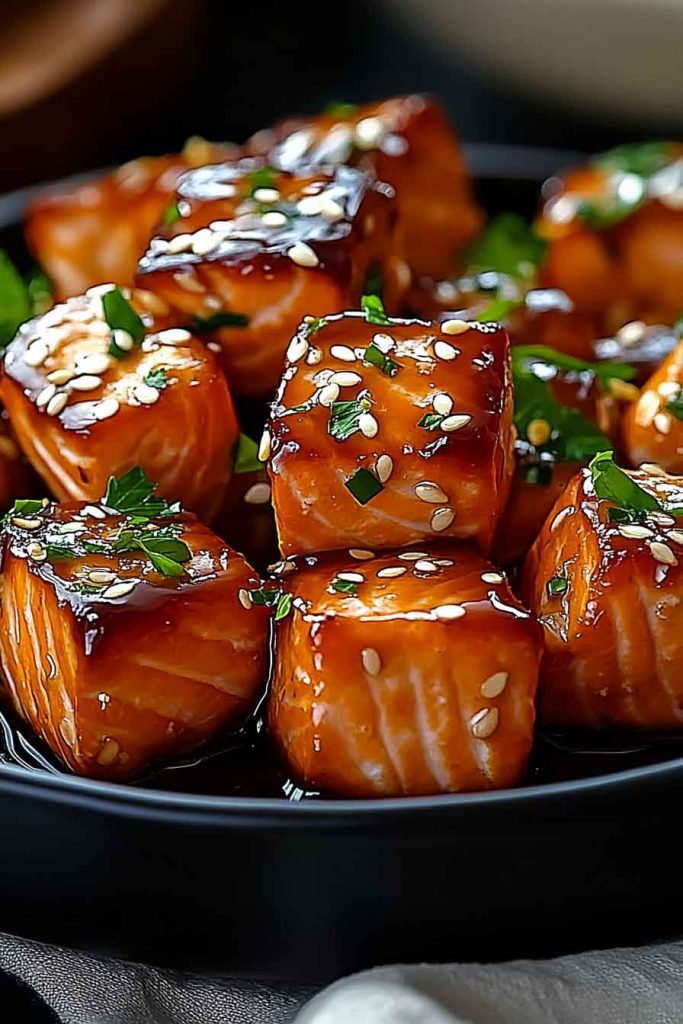 Ingredients for Honey Butter Garlic Salmon Bites