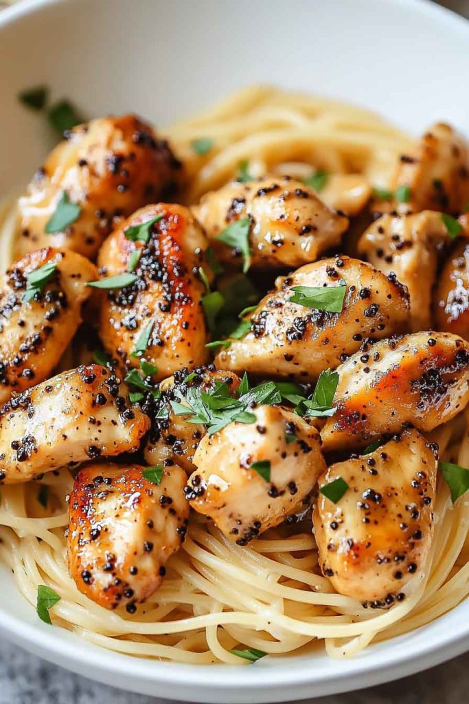 Honey Pepper Chicken Pasta Recipe