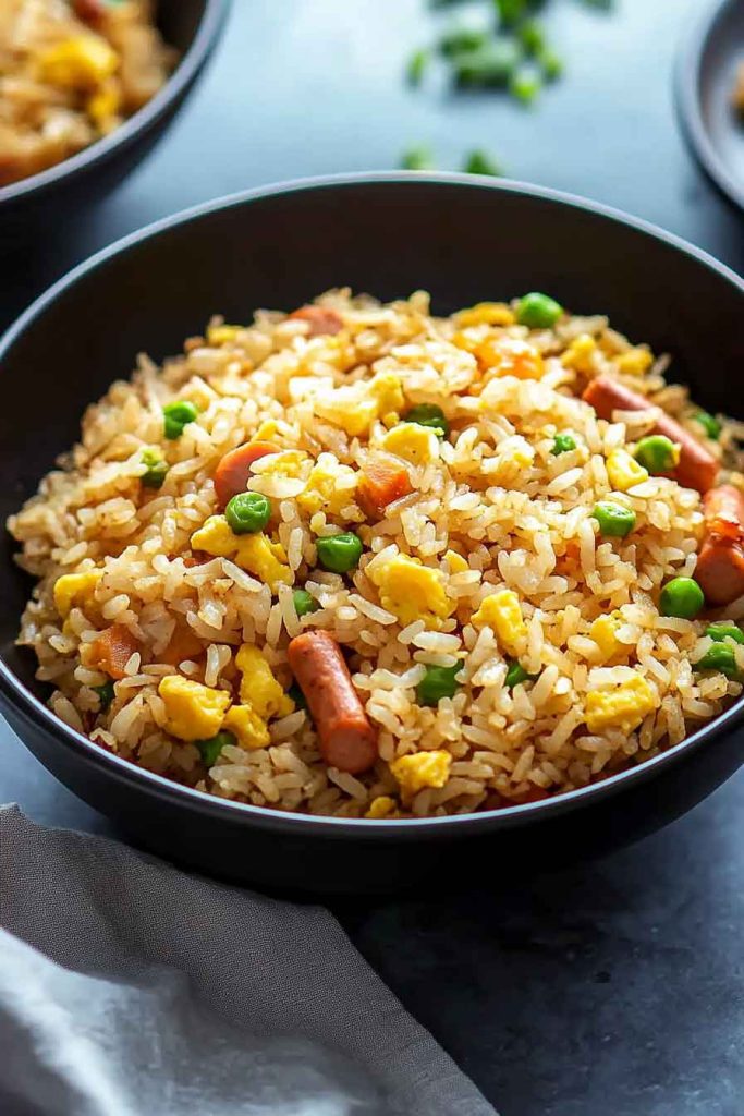 Ingredients for Hot Dog Fried Rice Omelette