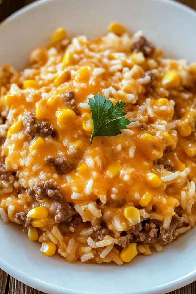 How to Make Instant Pot Cheesy Beef Rice
