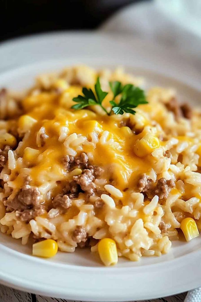 Instant Pot Cheesy Beef Rice