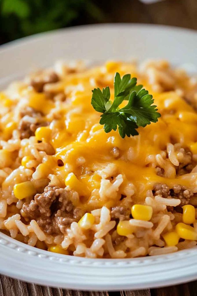 Instant Pot Cheesy Beef Rice