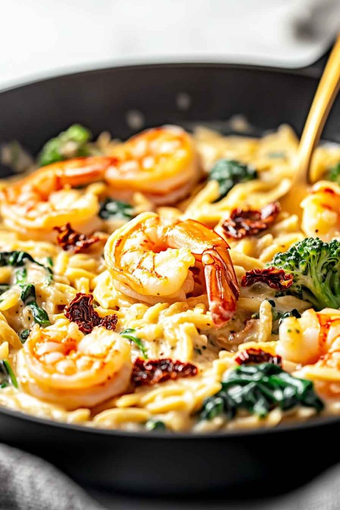 Prawn Orzo Sun Dried Tomatoes