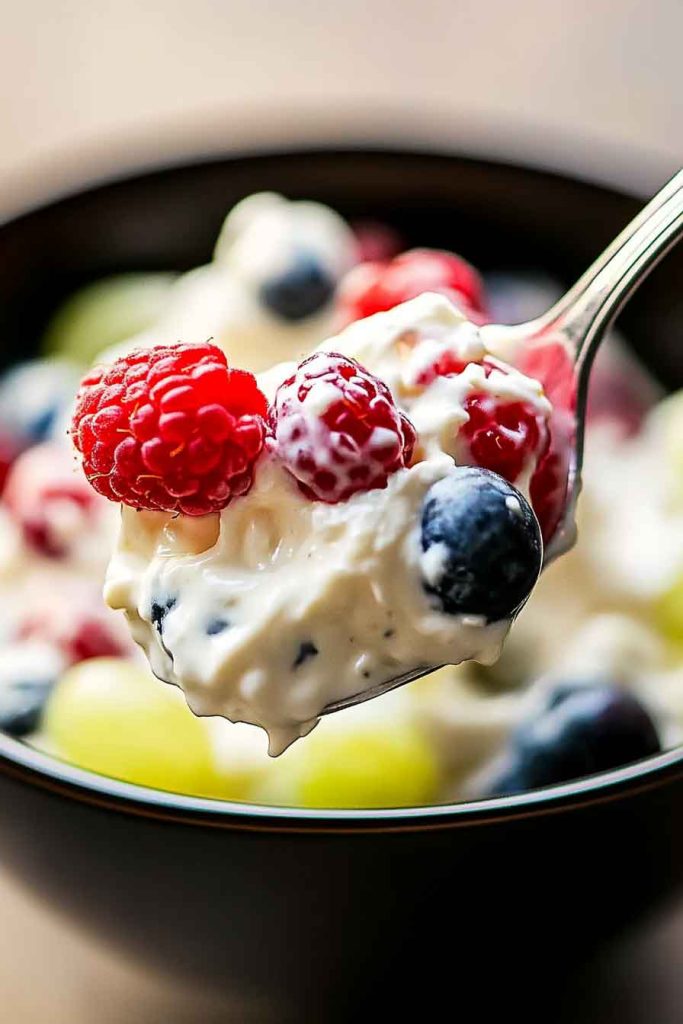 Ingredients for Red White Blue Cheesecake Salad