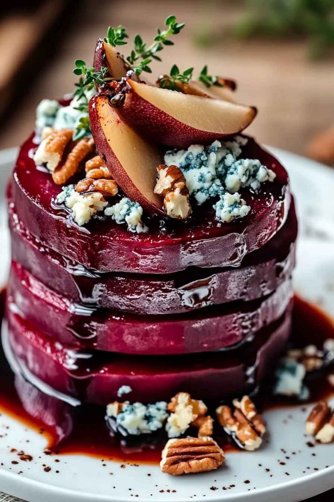 How to Make Roasted Beet Blue Cheese Towers