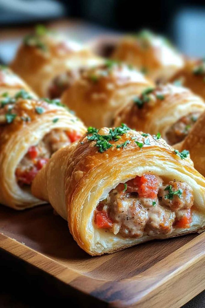 Sausage Rotel Cream Cheese Rolls